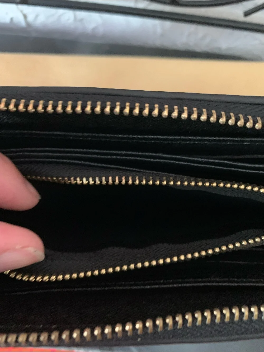 NEW! Lux INSPIRED Black Embossed Monogram Leather Wallet